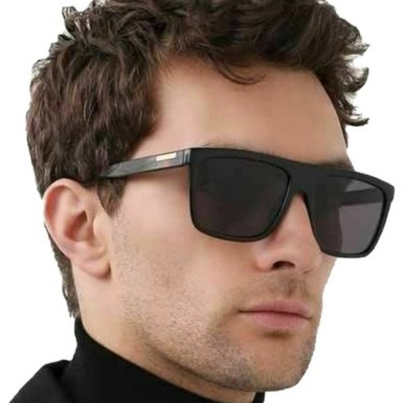 NEW Gucci GG0748S 001 Black Gray Rectangle Unisex Sunglasses - Picture 10 of 10